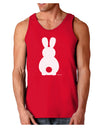 Cute Bunny Silhouette with Tail Dark Loose Tank Top by TooLoud-Mens Loose Tank Top-TooLoud-Red-Small-Davson Sales