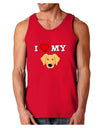 I Heart My - Cute Golden Retriever Dog Dark Loose Tank Top by TooLoud-Mens Loose Tank Top-TooLoud-Red-Small-Davson Sales