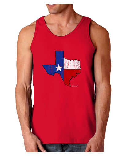 State of Texas Flag Design - Distressed Dark Loose Tank Top-Mens Loose Tank Top-TooLoud-Red-Small-Davson Sales