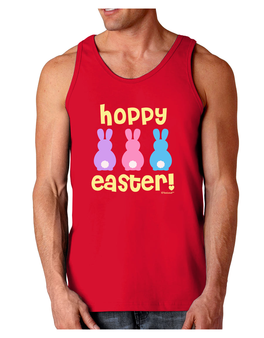 Three Easter Bunnies - Hoppy Easter Dark Loose Tank Top by TooLoud-Mens Loose Tank Top-TooLoud-Black-Small-Davson Sales