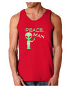 Peace Man Alien Dark Loose Tank Top