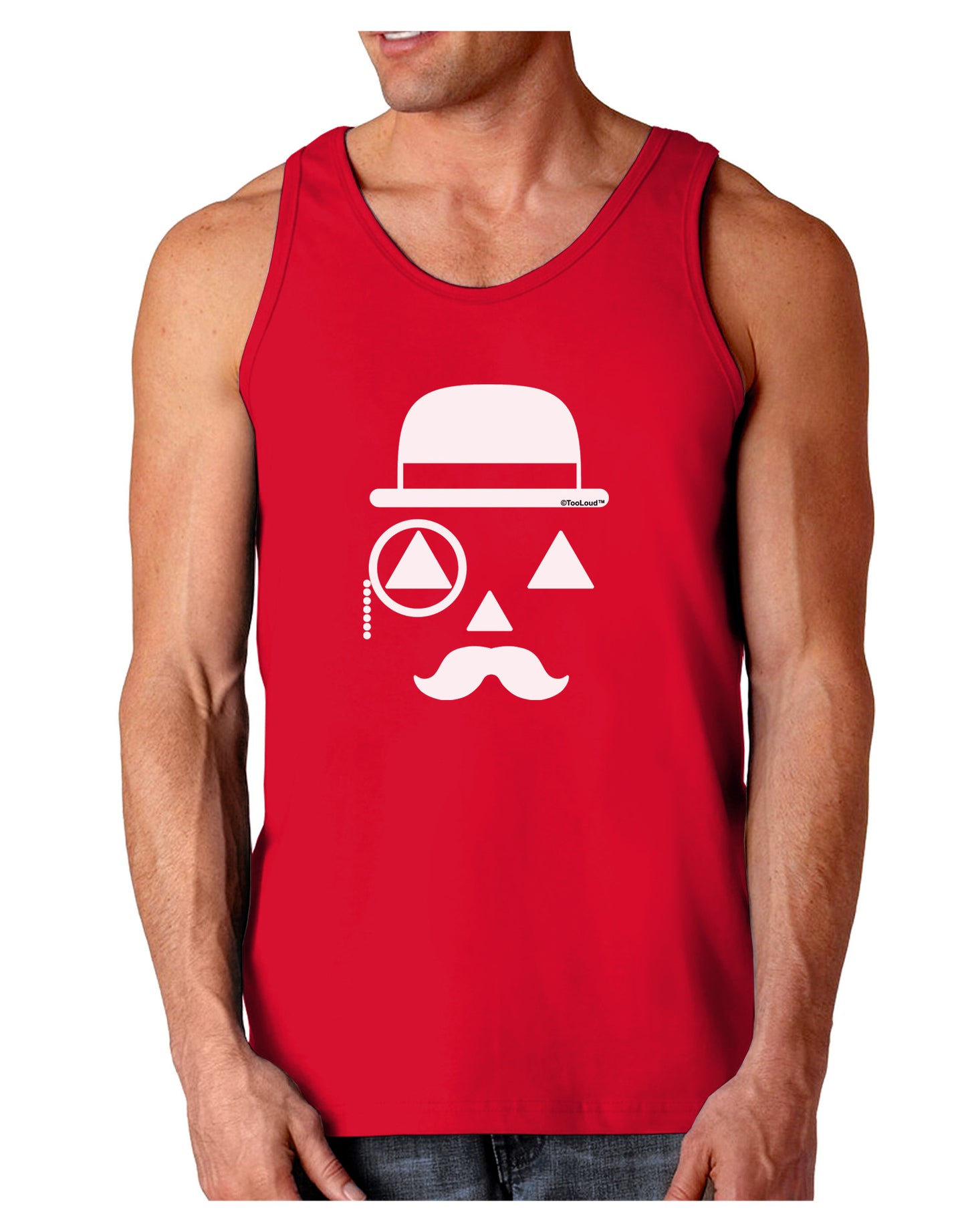 Gentleman Jack-o-lantern Dark Loose Tank Top-Mens Loose Tank Top-TooLoud-Red-Small-Davson Sales
