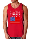 Thank a Veteran Today Dark Loose Tank Top-Mens Loose Tank Top-TooLoud-Red-Small-Davson Sales