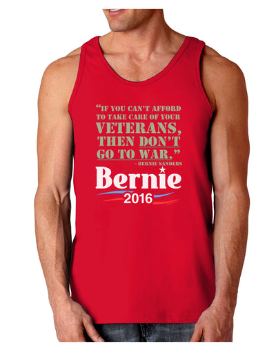 Bernie on Veterans and War Dark Loose Tank Top