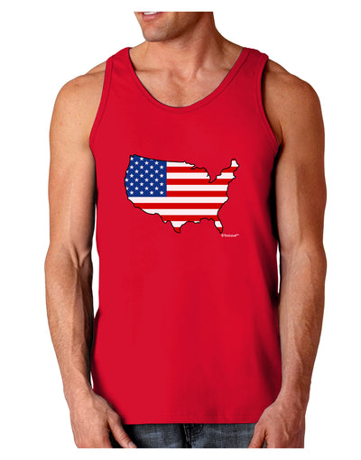 United States Cutout - American Flag Design Dark Loose Tank Top by TooLoud-Mens Loose Tank Top-TooLoud-Red-Small-Davson Sales