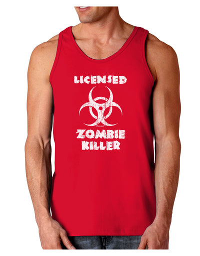 Licensed Zombie Killer - Biohazard Dark Loose Tank Top by TooLoud-Mens Loose Tank Top-TooLoud-Red-Small-Davson Sales