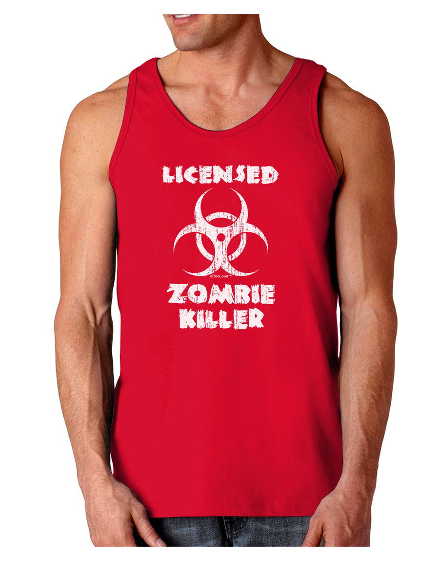 Licensed Zombie Killer - Biohazard Dark Loose Tank Top by TooLoud-Mens Loose Tank Top-TooLoud-Black-Small-Davson Sales