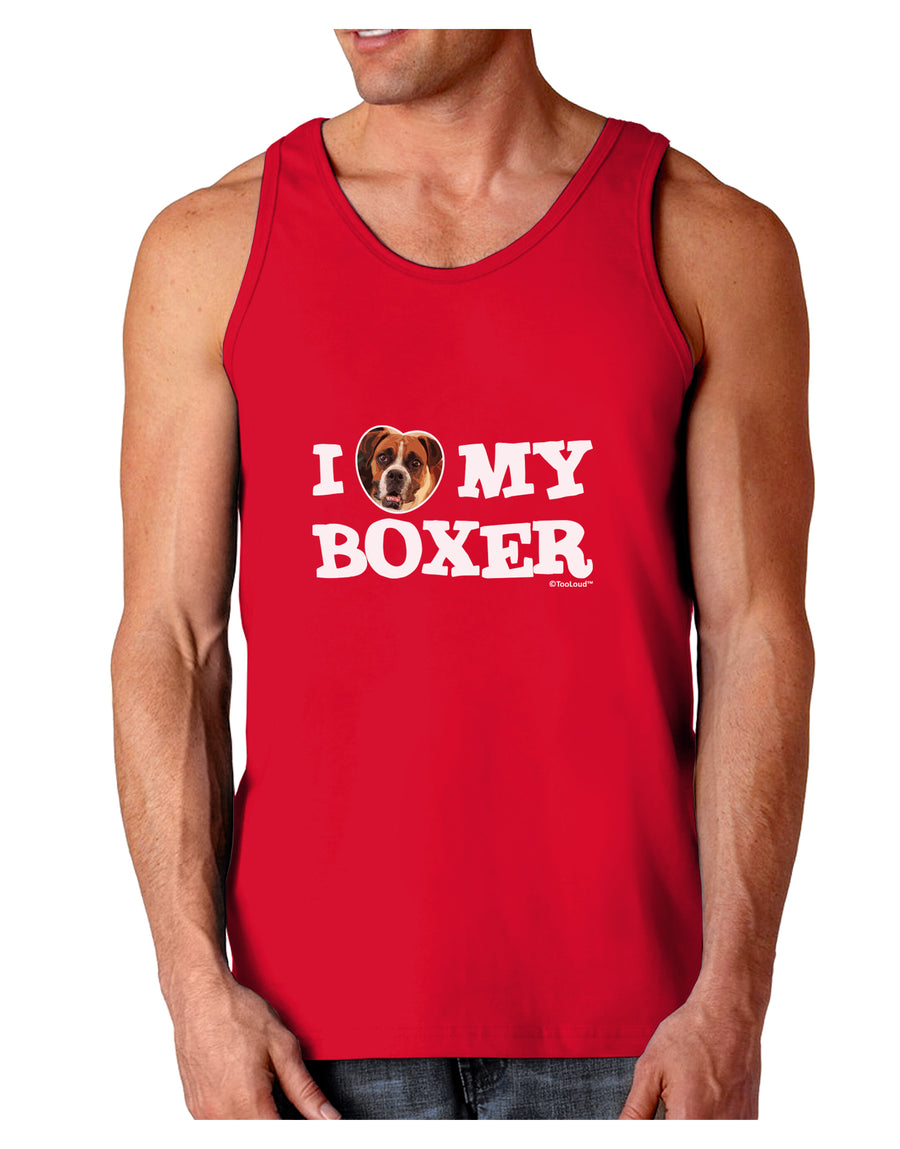 I Heart My Boxer Dark Loose Tank Top by TooLoud-Mens Loose Tank Top-TooLoud-Black-Small-Davson Sales