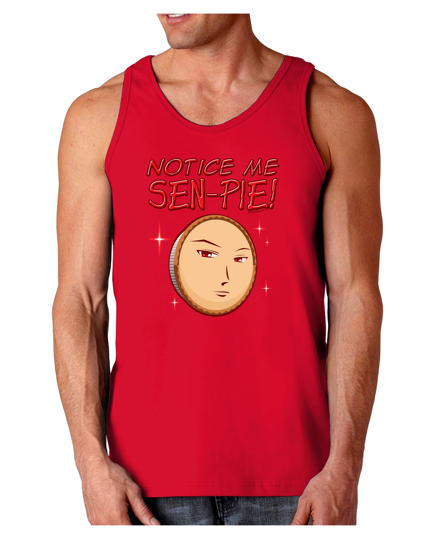 Notice Me Sen-pie Dark Loose Tank Top-Mens Loose Tank Top-TooLoud-Red-Small-Davson Sales