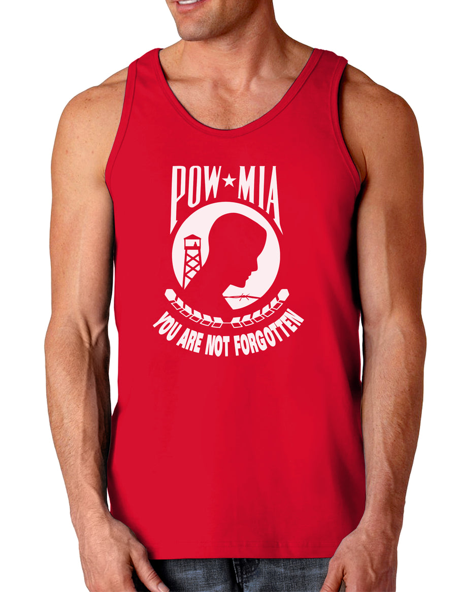 POW MIA Not Forgotten Dark Loose Tank Top-Mens Loose Tank Top-TooLoud-Black-Small-Davson Sales