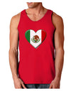 Mexican Flag Heart - Beveled Dark Loose Tank Top by TooLoud-Mens Loose Tank Top-TooLoud-Red-Small-Davson Sales