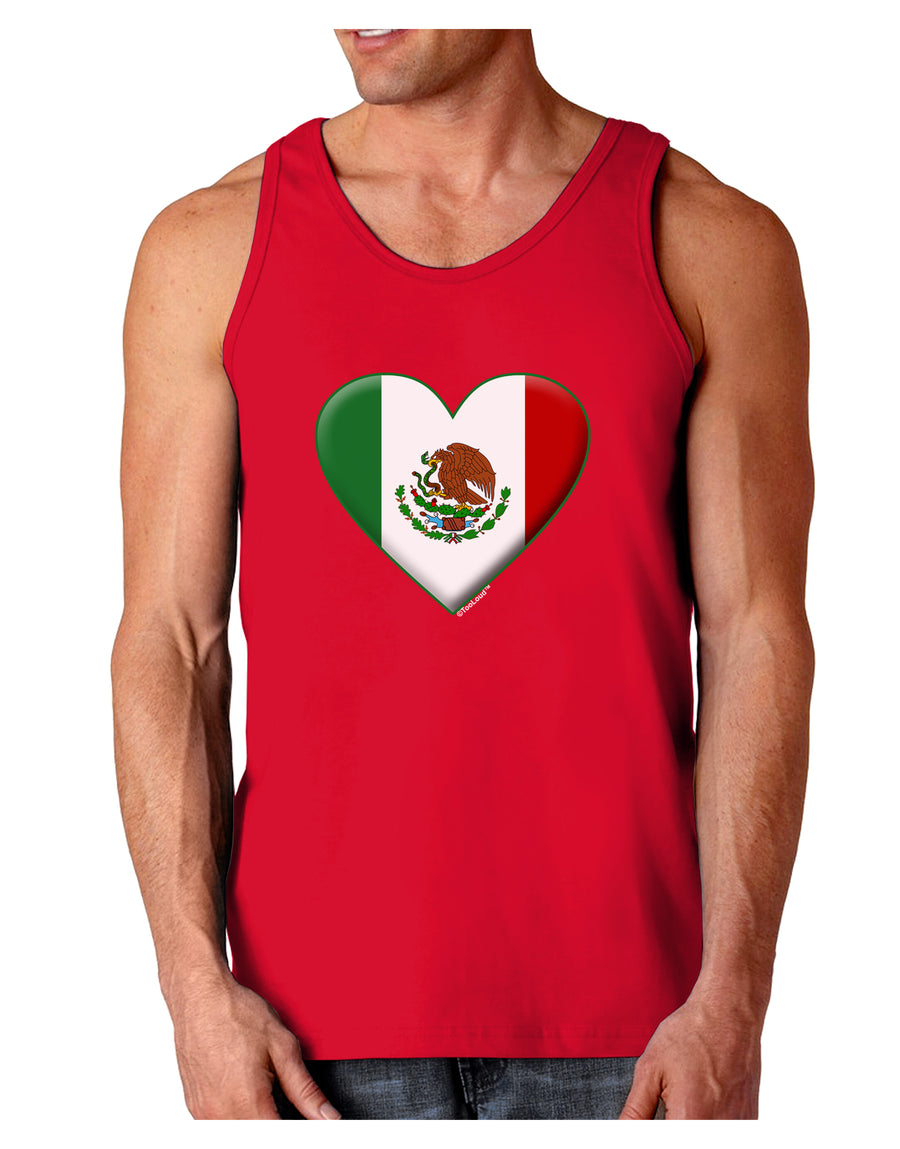 Mexican Flag Heart - Beveled Dark Loose Tank Top by TooLoud-Mens Loose Tank Top-TooLoud-Black-Small-Davson Sales