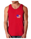 American Flag Faux Pocket Design Dark Loose Tank Top by TooLoud-Mens Loose Tank Top-TooLoud-Red-Small-Davson Sales