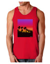 Palm Trees and Sunset Design Dark Loose Tank Top by TooLoud-Mens Loose Tank Top-TooLoud-Red-Small-Davson Sales