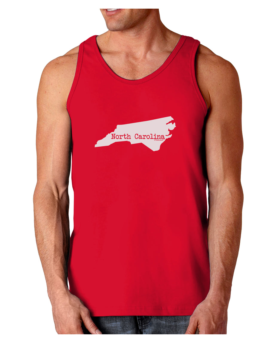 North Carolina - United States Shape Dark Loose Tank Top by TooLoud-Mens Loose Tank Top-TooLoud-Black-Small-Davson Sales