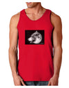 White Wolf Moon Dark Loose Tank Top-Mens Loose Tank Top-TooLoud-Red-Small-Davson Sales