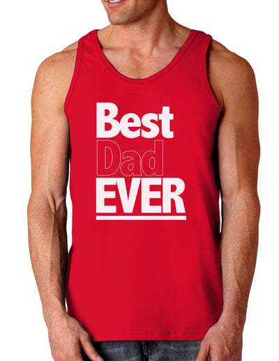 Father's Day Best Dad Ever Dark Loose Tank Top-Mens Loose Tank Top-TooLoud-Red-Small-Davson Sales