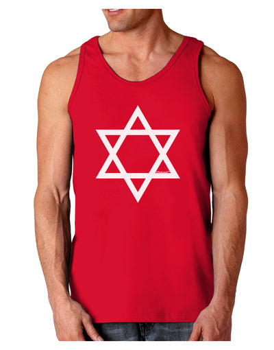 Jewish Star of David Dark Loose Tank Top by TooLoud-Mens Loose Tank Top-TooLoud-Red-Small-Davson Sales