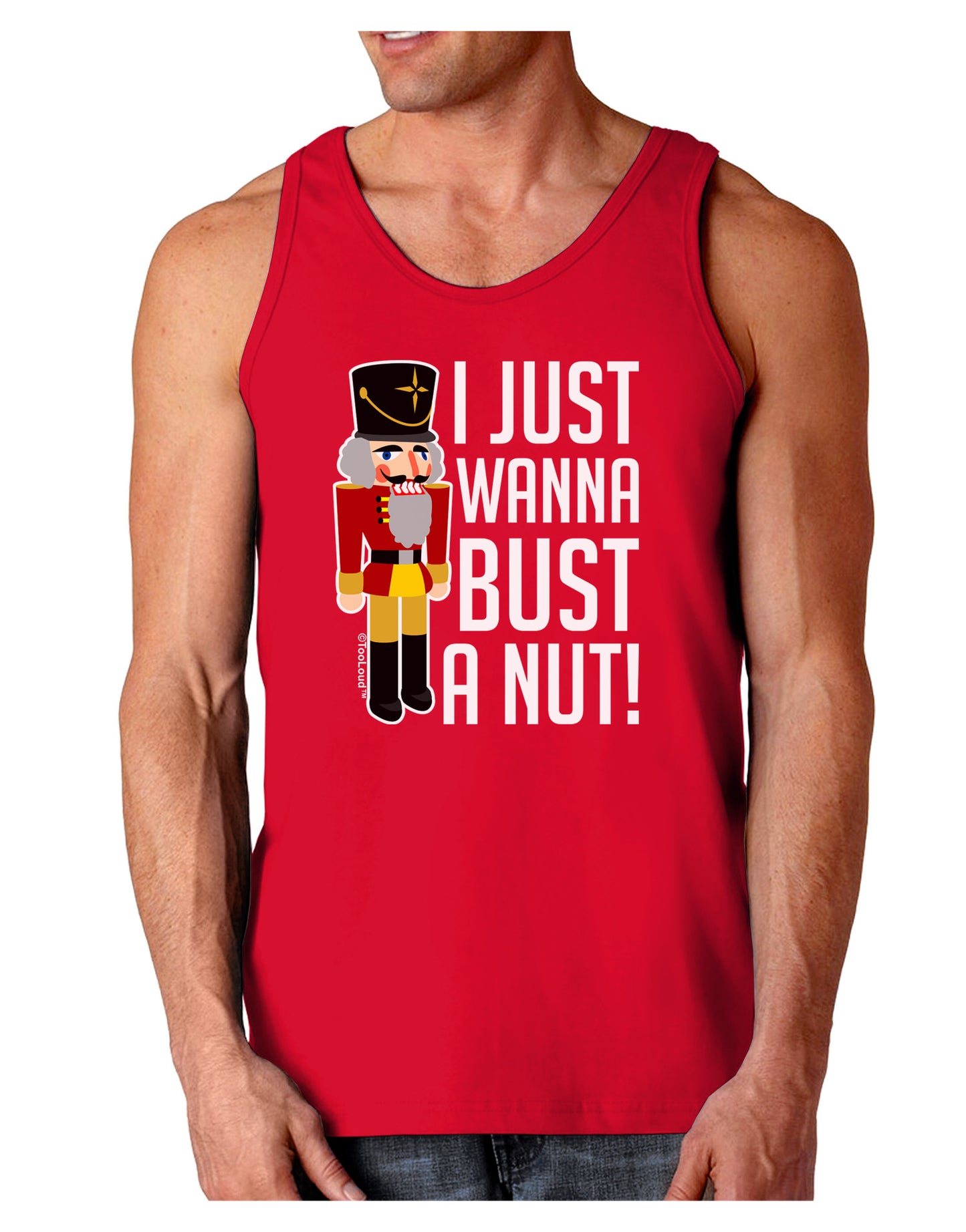 I Just Wanna Bust A Nut Nutcracker Dark Loose Tank Top by-Mens Loose Tank Top-TooLoud-Red-Small-Davson Sales