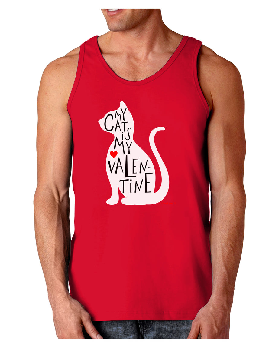 My Cat Is My Valentine Dark Loose Tank Top by TooLoud-Mens Loose Tank Top-TooLoud-Black-Small-Davson Sales