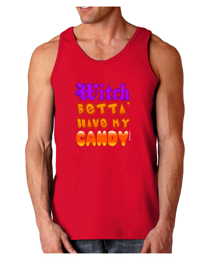 TooLoud Witch Betta Have My Candy Color Dark Loose Tank Top-Mens Loose Tank Top-TooLoud-Red-Small-Davson Sales