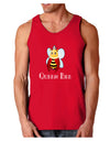 Queen Bee Text Dark Loose Tank Top-Mens Loose Tank Top-TooLoud-Red-Small-Davson Sales