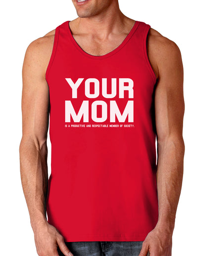 Your Mom is Respectable Dark Loose Tank Top-Mens Loose Tank Top-TooLoud-Red-Small-Davson Sales