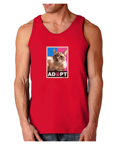 Adopt Cute Kitty Cat Adoption Dark Loose Tank Top-Mens Loose Tank Top-TooLoud-Red-Small-Davson Sales