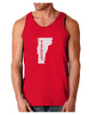 Vermont - United States Shape Dark Loose Tank Top by TooLoud-Mens Loose Tank Top-TooLoud-Red-Small-Davson Sales