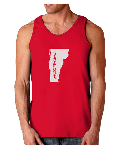 Vermont - United States Shape Dark Loose Tank Top by TooLoud-Mens Loose Tank Top-TooLoud-Red-Small-Davson Sales