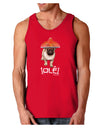 Pug Dog with Pink Sombrero - Ole Dark Loose Tank Top by TooLoud-Mens Loose Tank Top-TooLoud-Red-Small-Davson Sales