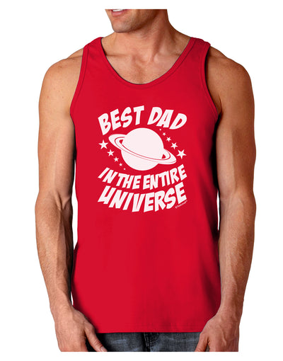 Best Dad in the Entire Universe Dark Loose Tank Top-Mens Loose Tank Top-TooLoud-Red-Small-Davson Sales