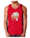 Little Gingerbread House Design #1 Dark Loose Tank Top by TooLoud-Mens Loose Tank Top-TooLoud-Red-Small-Davson Sales