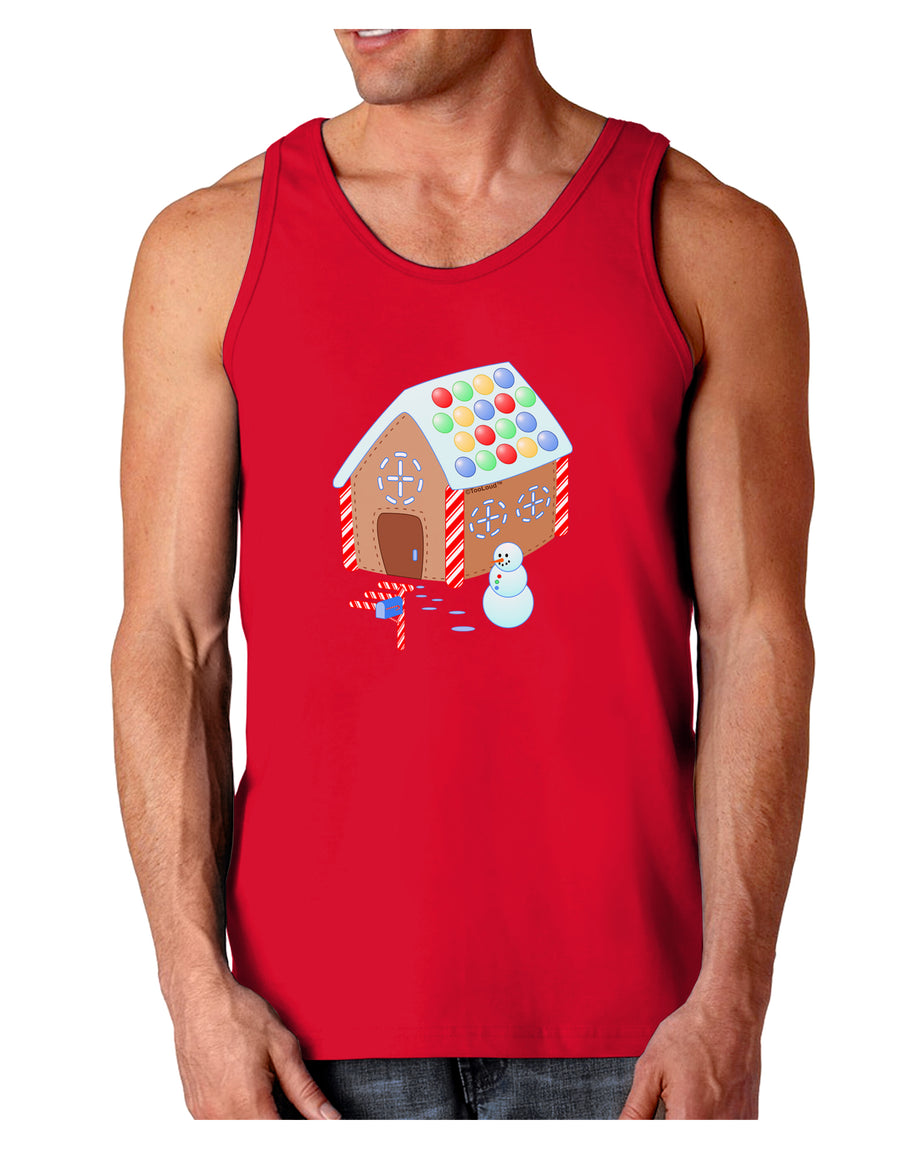 Little Gingerbread House Design #1 Dark Loose Tank Top by TooLoud-Mens Loose Tank Top-TooLoud-Black-Small-Davson Sales