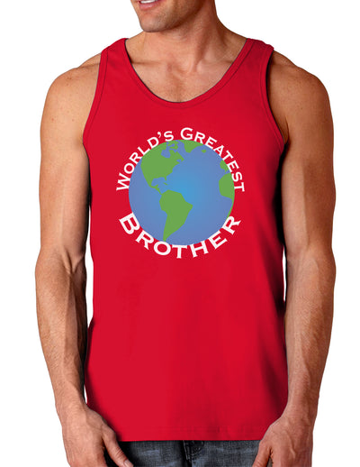 World's Greatest Brother Dark Loose Tank Top-Mens Loose Tank Top-TooLoud-Red-Small-Davson Sales