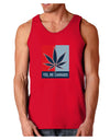 Yes We Cannabis - Marijuana Leaf Dark Loose Tank Top-Mens Loose Tank Top-TooLoud-Red-Small-Davson Sales