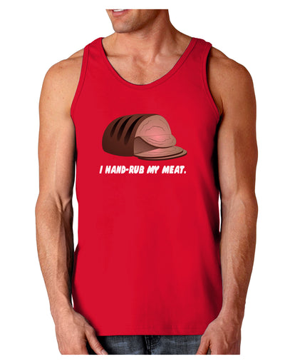 I Hand-Rub My Meat - Roast Beef Dark Loose Tank Top-Mens Loose Tank Top-TooLoud-Red-Small-Davson Sales