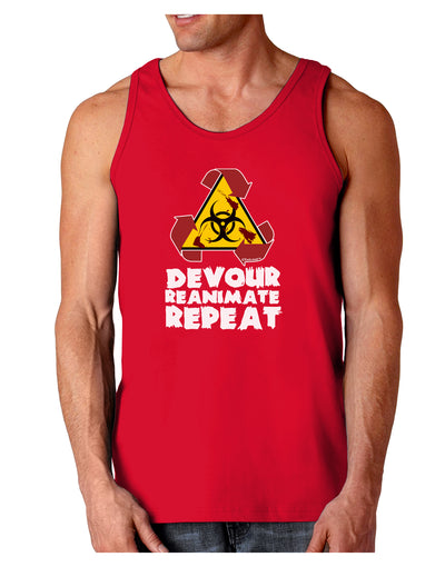 Devour Reanimate Repeat Dark Loose Tank Top by TooLoud-Mens Loose Tank Top-TooLoud-Red-Small-Davson Sales