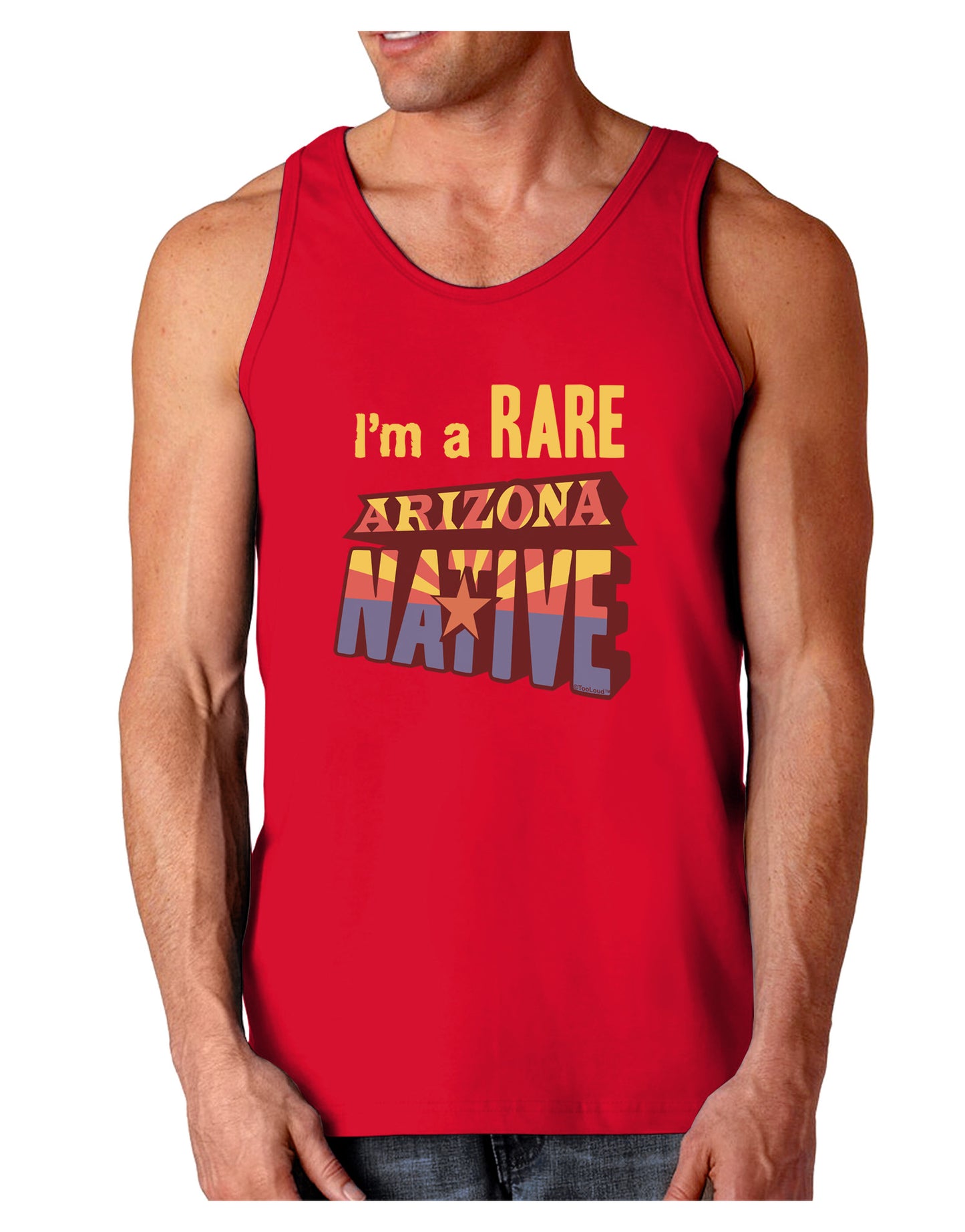 I'm a Rare Arizona Native Dark Loose Tank Top-Mens Loose Tank Top-TooLoud-Red-Small-Davson Sales