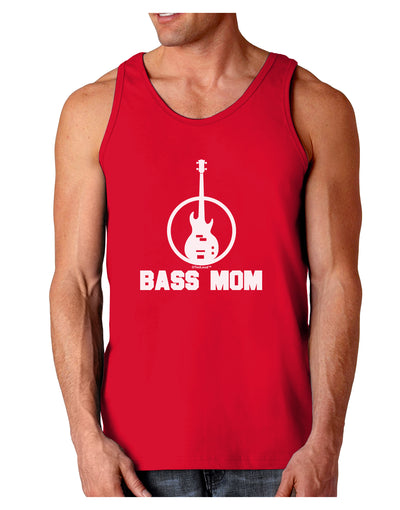 Bass Mom - Mother's Day Design Dark Loose Tank Top-Mens Loose Tank Top-TooLoud-Red-Small-Davson Sales