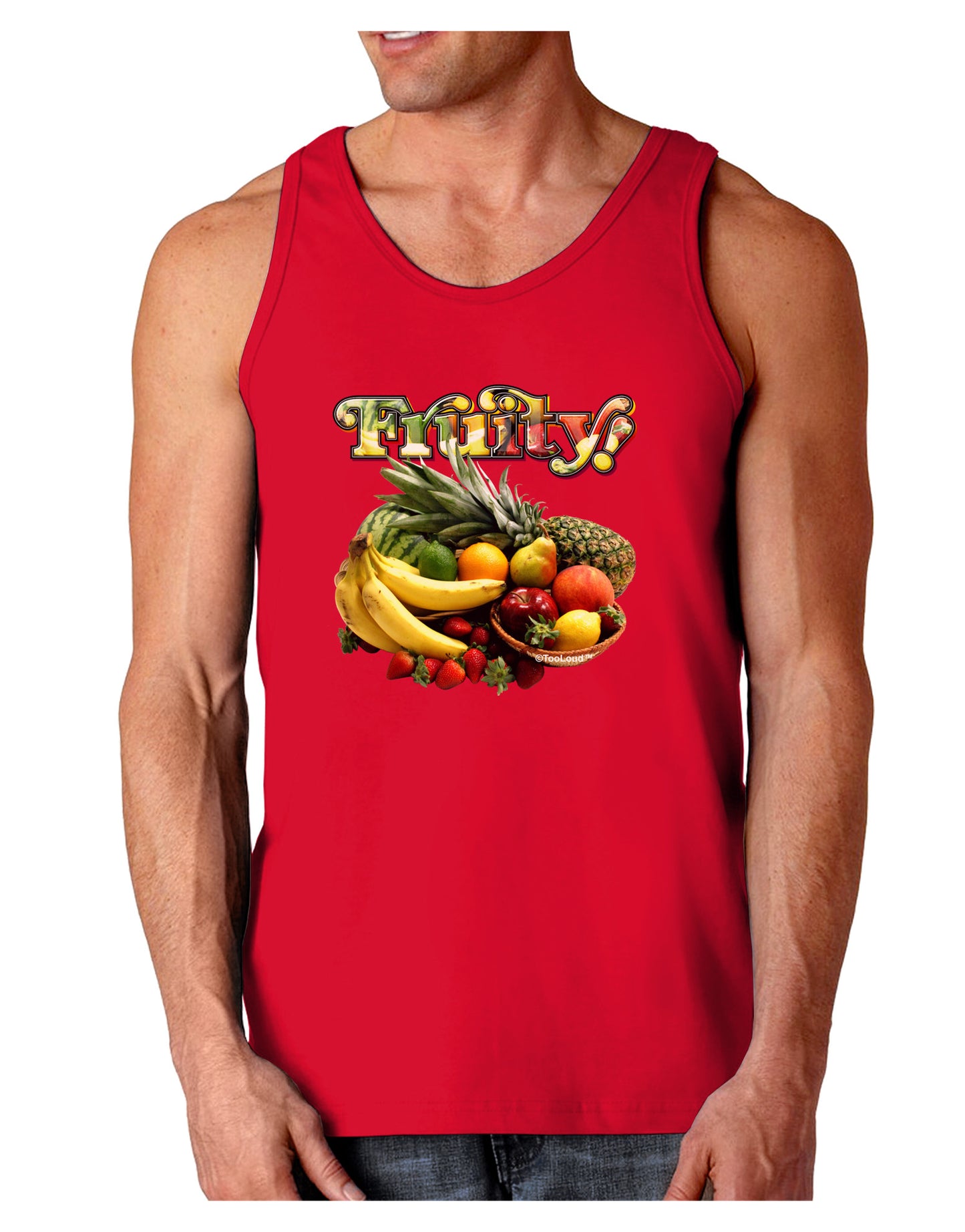 Fruity Fruit Basket 2 Dark Loose Tank Top-Mens Loose Tank Top-TooLoud-Red-Small-Davson Sales