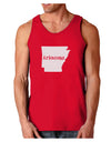 Arkansas - United States Shape Dark Loose Tank Top by TooLoud-Mens Loose Tank Top-TooLoud-Red-Small-Davson Sales