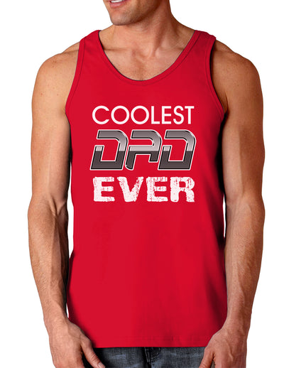 Coolest Dad Ever Dark Loose Tank Top-Mens Loose Tank Top-TooLoud-Red-Small-Davson Sales