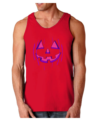 Halloween Glow Smiling Jack O Lantern Dark Loose Tank Top-Mens Loose Tank Top-TooLoud-Red-Small-Davson Sales