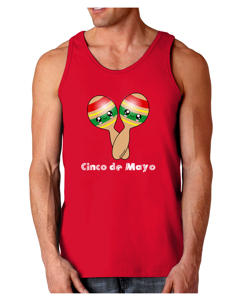 Cute Maracas Design - Cinco de Mayo Dark Loose Tank Top by TooLoud-Mens Loose Tank Top-TooLoud-Black-Small-Davson Sales