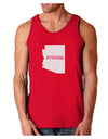 Arizona - United States Shape Dark Loose Tank Top by TooLoud-Mens Loose Tank Top-TooLoud-Red-Small-Davson Sales