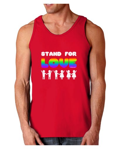 Stand For Love Rainbow Dark Loose Tank Top-Mens Loose Tank Top-TooLoud-Red-Small-Davson Sales