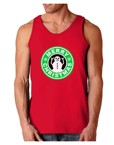 Merry Christmas Latte Logo Dark Loose Tank Top-Mens Loose Tank Top-TooLoud-Red-Small-Davson Sales