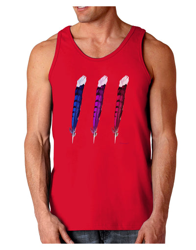 Graphic Feather Design - Feather Trio Dark Loose Tank Top by TooLoud-Mens Loose Tank Top-TooLoud-Red-Small-Davson Sales