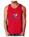 I Heart My Nephew - Autism Awareness Dark Loose Tank Top by TooLoud-Mens Loose Tank Top-TooLoud-Red-Small-Davson Sales